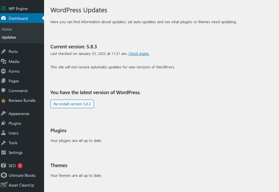 WordPress plugins are updated